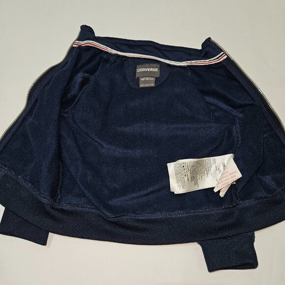 Converse Navy Blue Track Jacket Full-Zip BABY 3-6 Months Red White Stripes - Picture 5 of 7